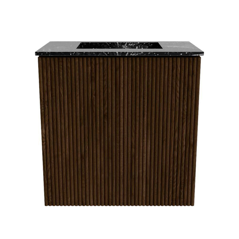 Mondiaz JOYA-DLUX Meuble de toilette 40cm - couleur Walnut - Vasque FAYE position Milieu Sans trou de robinet couleur Lava SW1422435