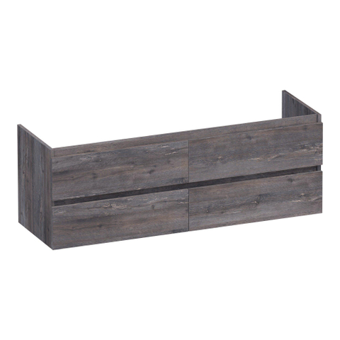 BRAUER Joy meuble sous-lavabo 140 4 tiroirs softclose - sans poignée - 2 découpes de siphon - Driftwood SW1201101