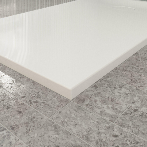 Villeroy & Boch Ecora douchebak - 150x90x3.5cm - afvoer korte zijde - white alpine (wit) SW1558999