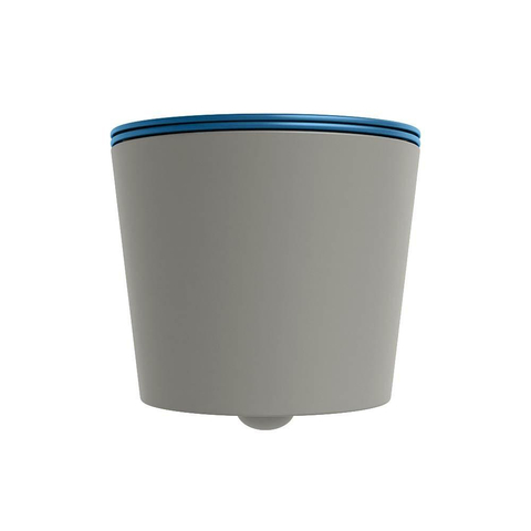 Mondiaz LAVIE hangtoilet – spoelrandloos – 36 x 53 cm – met softclose zitting – Smoke (lichtbruin), zitting Jeans (blauw) SW1208643