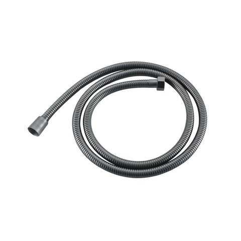 Fortifura Calvi Glijstangset - geïntegreerde - wandaansluitbocht - doucheslang metaal- - ronde handdouche - PVD - geborsteld gunmetal (antraciet) SW1210185