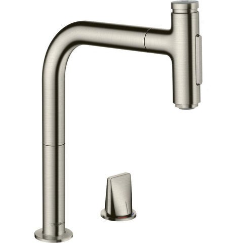 Hansgrohe Metris Select M71 2-gats 1-gr keukenkraan met uittrekbare SW1567405
