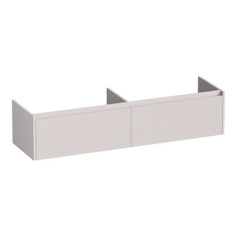 BRAUER Embrace Wavy meuble sous-lavabo 160 2 tiroirs softclose - sans poignée - 2 découpes pour siphon - sable mat SW1200375
