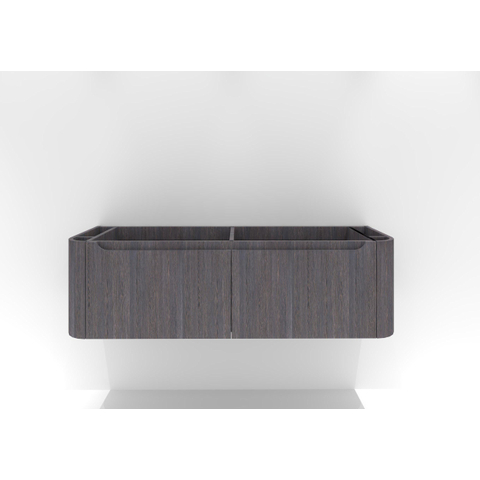 H&R badmeubelen Juice Wastafelonderkast - 140x45x40cm - afgeronde hoeken - 2 lades - geïntegreerde greep - wenge SW867563