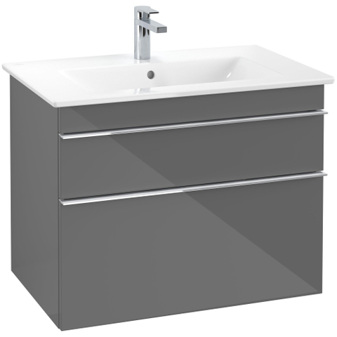 Villeroy & Boch venticello wastafelonderkast - 75.3x59cm 2x lade - glans grijs GA52688