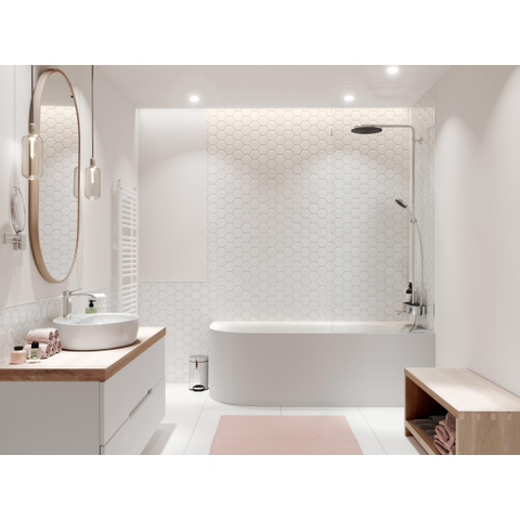 Hansgrohe Pulsify S colonne de douche - 26cm - 1 jet - thermostatique - avec bec bain - chromé SW651034