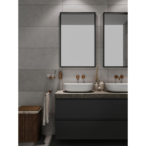 Haceka Kosmos Porte-serviettes - 46cm - double - pivotant - cuivre brossé SW955712