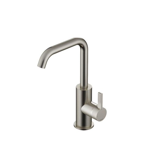 Hotbath Ace Wastafelmengkraan - laag - opbouw - draaibare uitloop - zonder waste - geborsteld nikkel (RVS) SW1117578