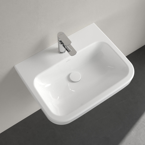 Villeroy & Boch Architectura wastafel - 60x47cm - met kraangat - zonder overloop - White Alpine (glans wit) 1025256