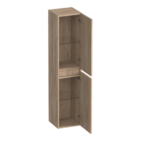 BRAUER Joy Wavy Armoire haute - 160x35x35cm - 1 porte - ouvrant à gauche ou à droite - sans poignée - Forest Wheat SW1201297