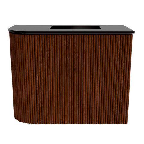 Mondiaz JOYA 51.6cm toiletmeubel - ronding links kleur Ruby - Wastafel FAYE positie Rechts 1 kraangat kleur Urban. SW1421826