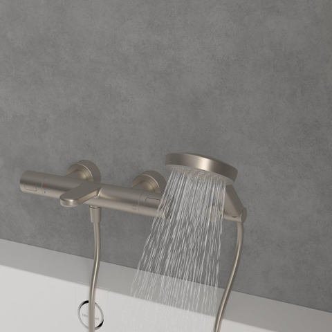 Villeroy & Boch Verve Showers Handdouche - met drie waterstraalstanden Rond - Brushed Nickel (rvs) SW974355