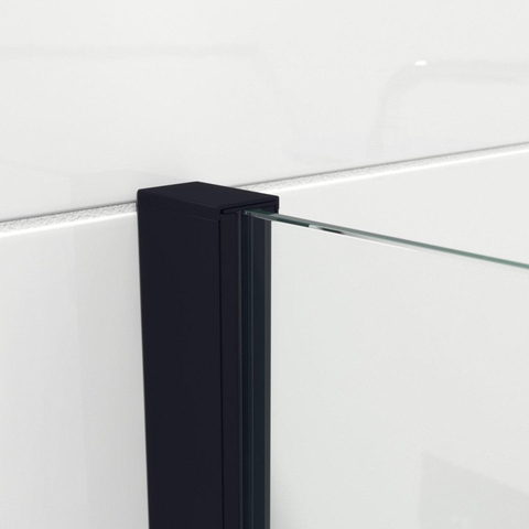 Saniclass Bellini Inloopdouche - 100x200cm - helder glas - mat zwart SW491661