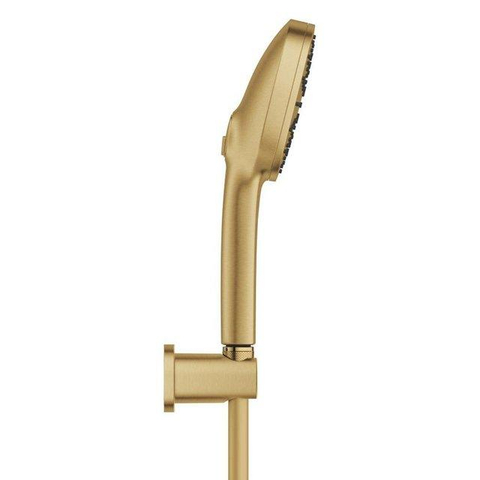 Grohe Precision Feel Thermostatische Badkraan - 31.3cm - Vitalio Joy Badset - ronde handdouche - 3 straalsoorten - met houder - brushed cool sunrise (goud) SW1552891