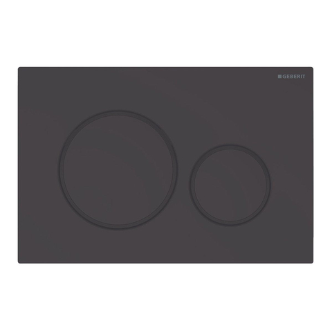 Geberit Sigma20 plaque de commande - DualFlush - pour toilette - 24.6x16.4cm - noir mat - DESTOCKAGE OUT8876
