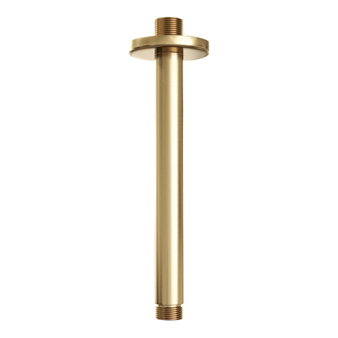 BRAUER Gold Edition thermostatische Inbouw Regendouche - 3-weg - rond - set 90 - 30cm hoofddouche - plafondarm - staaf handdouche - doucheslang - geïntegreerde glijstang - goud geborsteld PVD SW1159023