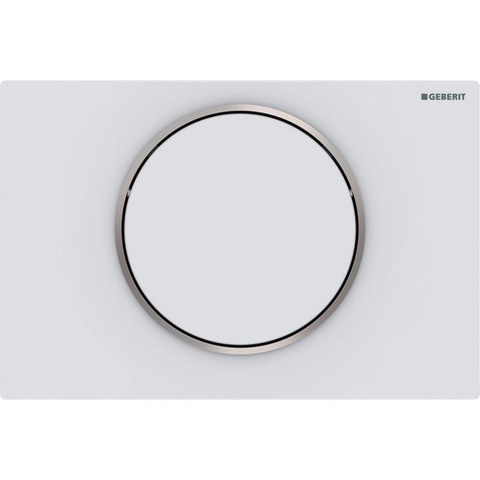Geberit Sigma10 bedieningsplaat - spoel-stop spoeling - rond - matwit/easy-to-clean - mat wit SW242677