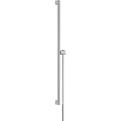 Hansgrohe Unica Glijstang S Puro - 90 cm - met easy slide schuifstuk en isiflex - doucheslang - 160 cm - hoogglans chroom SW918174