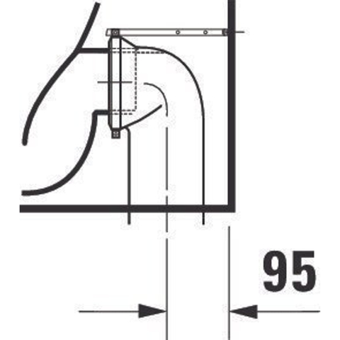 Duravit D-Neo staand toilet 37x58x40cm Wit Hoogglans SW640510