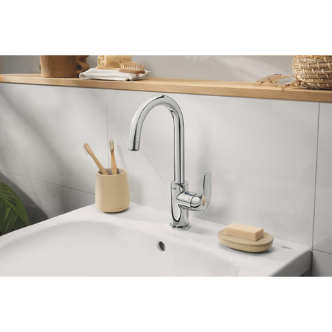 Grohe Swift QuickFix Wastafelkraan - l-size - met trekwaste - chroom -licht beschadigd- OUTLETSTORE STORE45002