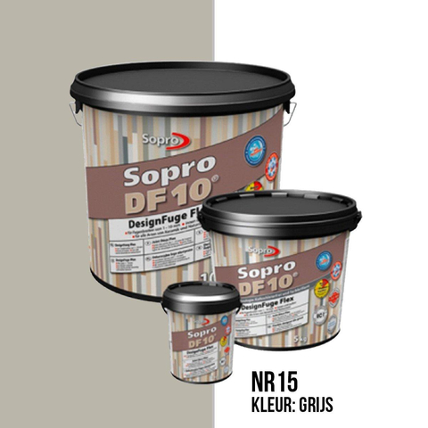 Sopro Mortier à joint pour carrelage de sol et mural Sopro DF 10 Flexible gris n° 15 5kg Gris SW88585