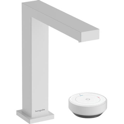 Hansgrohe Tecturis E 2-hole wastafelkraan - 150 - coolstart - met waste set - mat wit SW918752