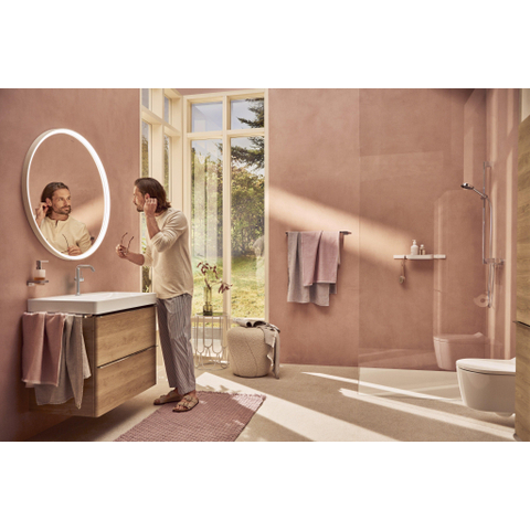 Hansgrohe Tecturis s Eengreeps wastafelkraan - 210 Fine - coolstart - met draaibare uitloop en PushOpen - afvoerplug - hoogglans chroom SW918673
