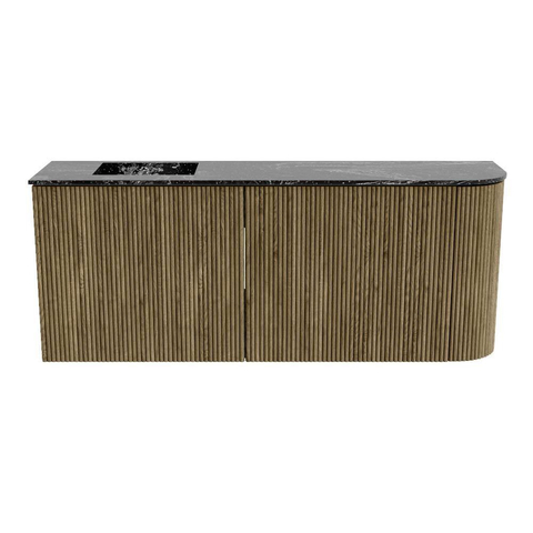 Mondiaz JOYA-DLUX 101.6cm meuble de salle de bains - arrondi droit couleur Dusk - Vasque FAYE position Gauche 1 trou de robinet couleur Lava. SW1423272