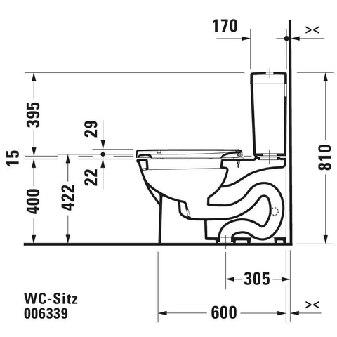 Duravit Universeel WC-zitting - 37.2x48.8x5.1cm - met softclose - met quickrelease Polypropyleen - wit 0314237