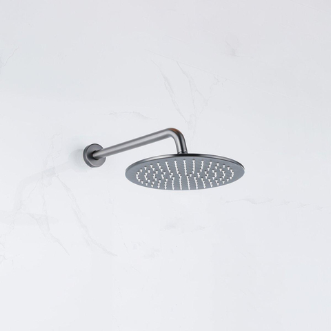 Fortifura Calvi showerhead round - 25cm - 6mm gun metal - PVD - geborsteld gunmetal (antraciet) SW720556