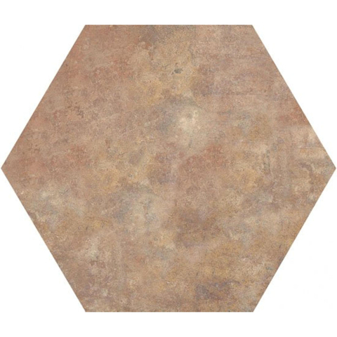 Ceralto Neroli Stone carrelage sol et mur - 30x35cm - 9mm - hexagonal - R9 - effet pierre - cotto mat (rouge) SW795701