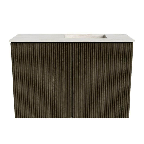 Mondiaz JOYA-DLUX Meuble de toilette 60cm - couleur Shadow - Vasque FAYE position Droite Sans trou de robinet couleur Ostra SW1423022