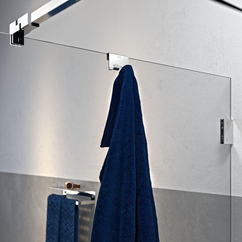 Tiger Caddy Handdoekhaak - voor glaswand - 6-8mm - Chroom SW877203