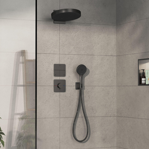 Hansgrohe Showerselect comfort q Thermsotaat - inbouw - 1 functie - extra uitgang - zwart chroom SW917970