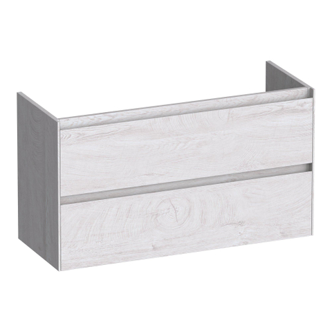 BRAUER Inspire meuble sous-lavabo peu profond 100 2 tiroirs softclose - sans poignée - 1 découpe pour siphon - Forest Seashell SW1200742