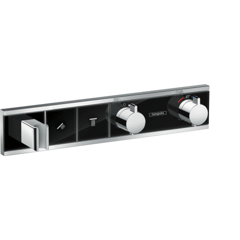 Hansgrohe Rainselect Afbouwdeel - voor inbouw douchekraan - thermostatisch - voor 2 functies - met handdouchehouder - 45.6x90cm - thermostaat - hoogglans chroom SW157084