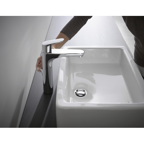 Hansgrohe Focus E2 wastafelkraan highriser - inclusief ComfortZone - 190 met waste - hoogglans chroom 0605544
