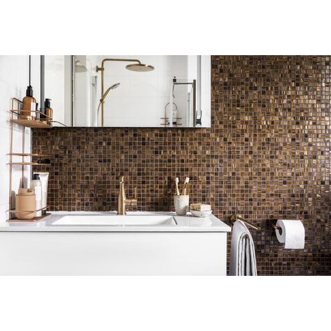 Grohe Essence New Wastafelkraan Opbouw - uitloop 11.4cm - M-size - hoge draaibare uitloop - waste - EcoJoy - brushed warm sunset (koper) SW97492