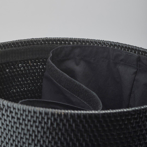 Aquanova Cino Panier à linge 58L Noir SW485219