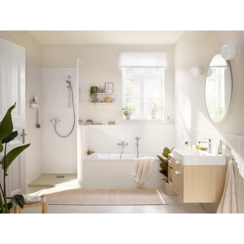 Hansgrohe Rebris s Eengreeps douchemengkraan - opbouw - met 2 flow rates - hoogglans chroom SW803052