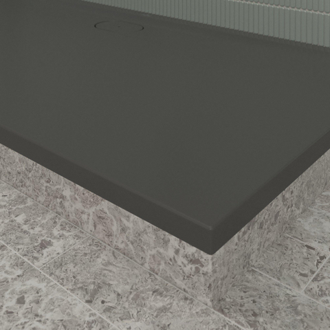 Villeroy & Boch Ecora douchebak - 180x90x3.5cm - afvoer lange zijde - anthracite (antraciet) SW1558968