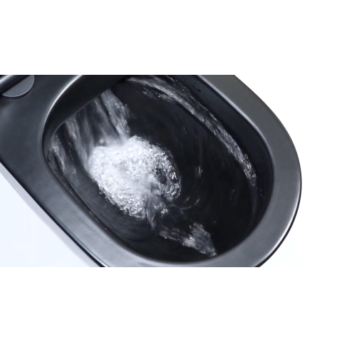 QeramiQ Dely hangtoilet – spoelrandloos – diepte 51,7 cm – met slim softclose zitting – mat zwart SW1417421