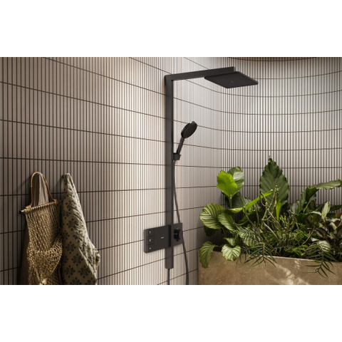 Hansgrohe Raindance alive Showerpipe - 210/340 2jet - thermostaat - geborsteld zwart chroom (antraciet) SW1387816