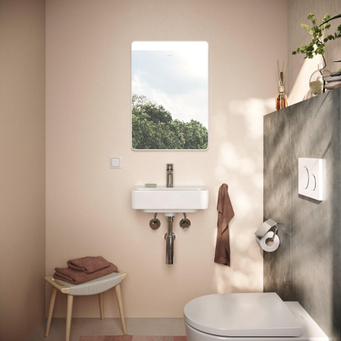 Hansgrohe Xarita Lite Q Horizontal miroir – 50 x 70 cm – LED directe – Blanc mat SW1165006