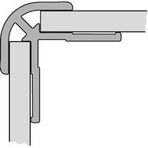 Huppe EasyStyle Profil d'angle. extérieur 2550 gris foncé SW207077