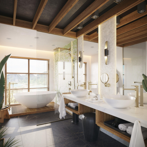 Hansgrohe Fixfit Square muuraansluitbocht - met terugslagklep - geborsteld brons SW358906