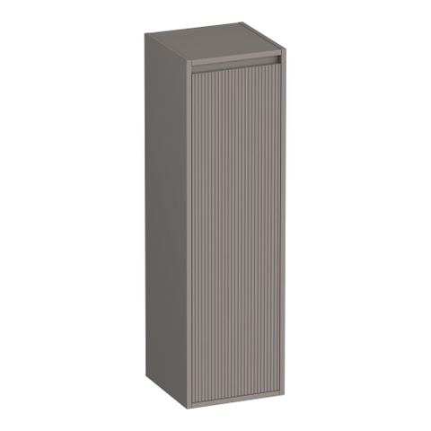 BRAUER Adore Wavy armoire haute - 120x35x35cm - 1 porte - ouverture à gauche - sans poignée - taupe mat SW1198487