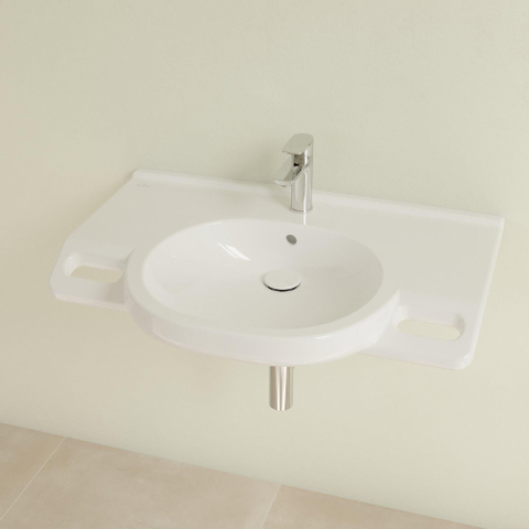 Villeroy & Boch Vicare O.novo Vita wastafel Vita - met 1 kraangat - met overloop - 80x55cm - White Alpine (glans wit) 1025045