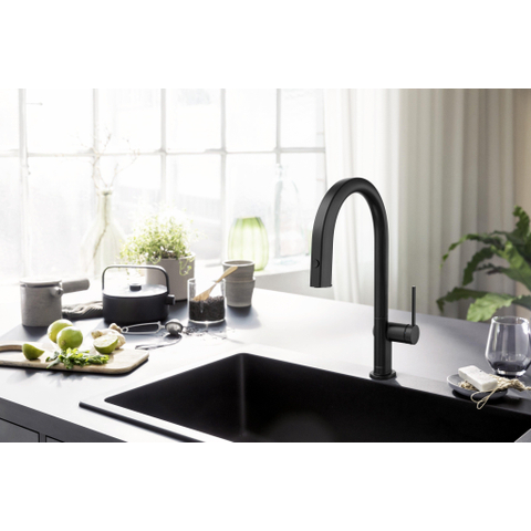 Hansgrohe Aqittura Filtersysteem - 210 uittrekbare uitloop - 1jet - mat zwart SW918722