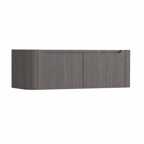 H&R badmeubelen Juice Wastafelonderkast - 120x45x40cm - afgeronde hoeken - 2 lades - geïntegreerde greep - wenge SW867558